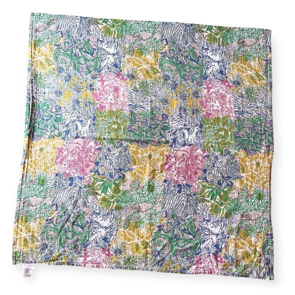 Lilly Pulitzer Pottery Barn Kids 47” Swaddle Baby Blanket Organic Cotton - Picture 7 of 7